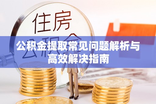 纳溪公积金提取常见问题解析与高效解决指南