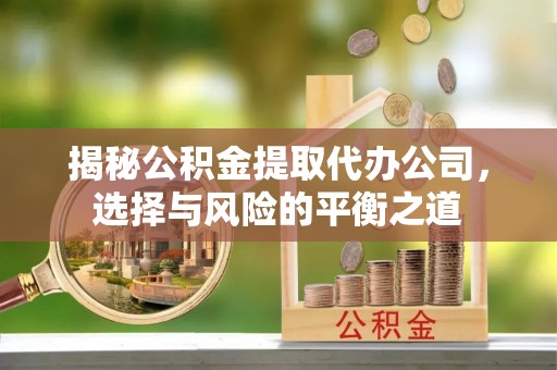 纳溪揭秘公积金提取代办公司，选择与风险的平衡之道